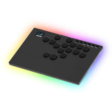 Imagem de NLOFIN Leverless Arcade Stick 16Keys All-Button Leverless Controller,Custom RGB Arcade Fighting Stick for PS4/PS5/PC/Switch/Steam, Aluminum Controller Supports Hot-Swap&SOCD（Black）