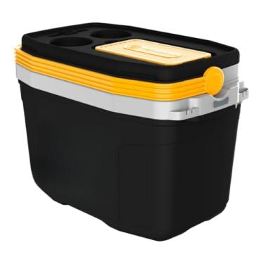 Imagem de Caixa Térmica Cooler 20 Litros Com Alça Praia Preto Camping