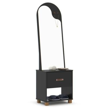 Imagem de Toucador com Espelho 1 Gaveta Nicho e 2 Ganchos Oranix - Ej Móveis, Pr