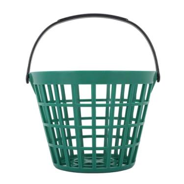 Imagem de Golf Ball Basket Golfball Contêiner Handle Nylon Plástico Bucket Green Golfing Equipment Storage Container Golf Campos de Golfe Quintal (Segura até 25pcs)