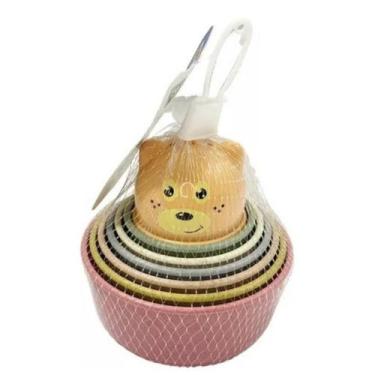 Imagem de Torre Divertida Urso Brinquedo De Empilhar Encaixar P/ Bebês - Toy Mix