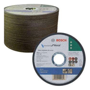 Imagem de 50 Discos Corte Inox Metal P/ Esmerilhadeira 115x1,0mm Bosch