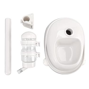 Imagem de Pet Bowl Water Dispensador automático Evite deslizamento para cão ajustável Ajuste alimentador de alimentos para cachorro para cachorros Cat 2 em 1 Design Non Slip Base limpa