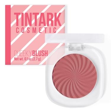 Imagem de Tintark Blush Compacto Cheeky Para Bochechas, Paleta De Sem Talco, Maquiagem Em Pó Matte, Natural E Saudável, Rosa-Malva, Magenta Vermelho-Pêssego, Crueldade Vegana