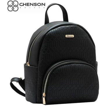 Imagem de Mochila Feminina Chenson Original Matelassê Costas 8484856, Preto