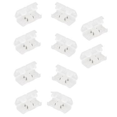 Imagem de Conector Emenda Fita de LED Kit 10 unidades Iluminaçao Ambiente Residencial Empresarial Decoraçao Loja Casa Interno Externo