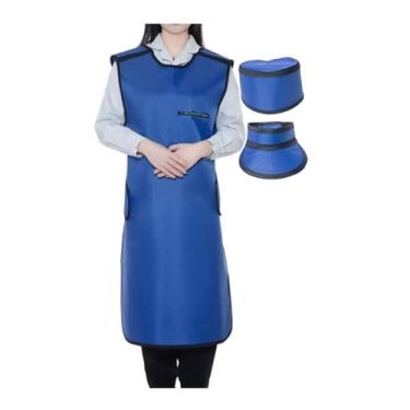 Imagem de Avental de Chumbo Avental De Chumbo Com Protetor De Tireoide E Touca De Chumbo Para Proteção Contra Radiação De Raios X, Traje Leve De Chumbo Para Adultos(0.5mmpb,110x60cm)