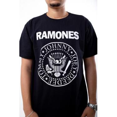 Imagem de Camiseta Ramones Camisa Estampada Banda Rock Básica Unissex - Glev.Con