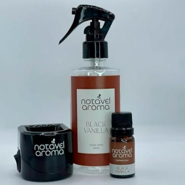 Imagem de Kit Home Spray Aromatizador Difusor Eletrico Essencia Concentrada 10ml (PRETO, BLACK VANILLA)