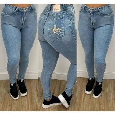 Imagem de Calça Jeans Feminina Skin Cintura Alta - Moda_kah, Jeans, G