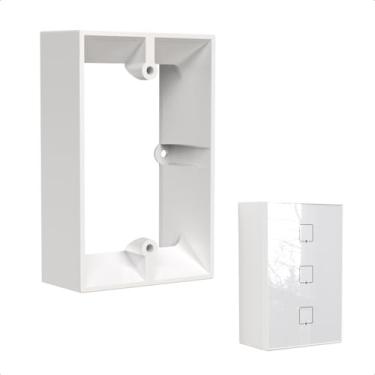 Imagem de Sculpy Caixa Sobrepor Adaptador 4x2 Compatível com Interruptor Inteligente Sonoff