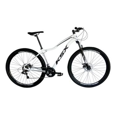 Imagem de Bicicleta Bike Aro 29 KSW MTB Alumínio 24V Câmbios Especiais - Feminina - Cabeamento Superior Interno (BRANCA BRILHO (ADS PRETO), 15)