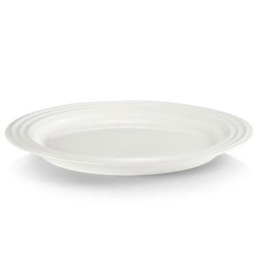 Imagem de Jogo de 6 Pratos Rasos de Cerâmica 22 cm Branco