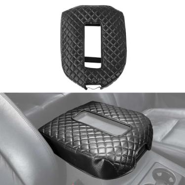 Imagem de Hoolcar Capa de almofada de apoio de braço protetor de console central de carro compatível com Chevrolet Avalanche Silverado Suburban Tahoe e GMC Yukon 2007-2013, substituição de console de couro,