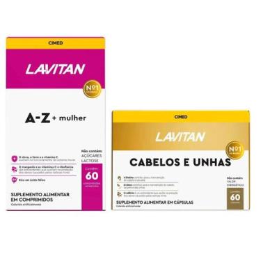 Imagem de Kit Lavitan Mulher A-Z + Lavitan Cabelos e Unhas  60 Comprimidos Cada 