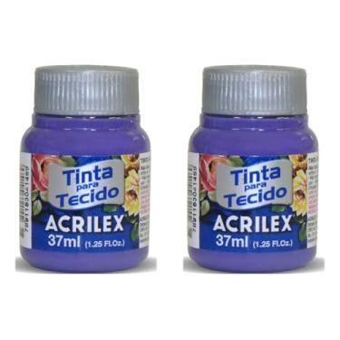 Imagem de Tinta Para Tecido Fosca Acrilex 37ml 2 Unidades Artesanato Fixação Frio Alta Cobertura – Fixação a Frio e Alta Cobertura Com Acabamento Fosco, Este Kit É A Escolha Perfeita Para Quem Busca Qualidade (Violeta Cobalto 540)