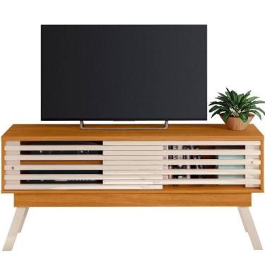 Imagem de Rack Bancada Foz 1.5 2 Portas Pé Palito Tv Até 65 Polegadas Cinamomo/o