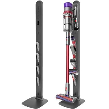 Imagem de boailydi Suporte de metal resistente a vácuo compatível com Dyson Gen5 V15 V12 V11 V10 V8 V7 V6, suporte independente com design de cabo oculto, rack de armazenamento que economiza espaço para