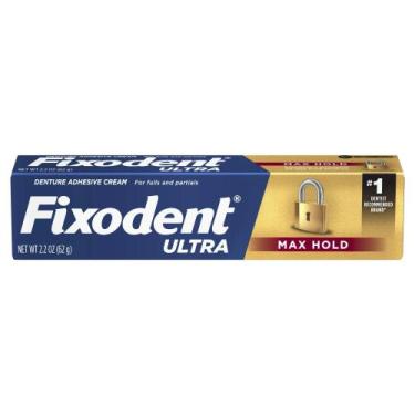 Imagem de Fixodent Ultra Max Hold Creme Adesivo Prótese Dentária -62g