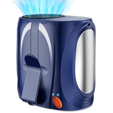 Imagem de Ventilador de cintura portátil AI, fluxo de ar turbo forte de 6 velocidades 16.000 RPM, ventilador pessoal alimentado por bateria de resfriamento máximo de 40H, recarregável, mãos livres para trabalho