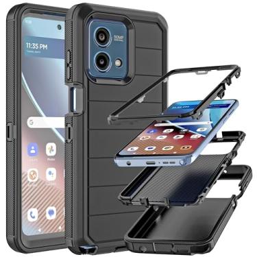 Imagem de Capa para Moto G Stylus 4G 2023 (sem protetor de tela) com capa durável de 3 camadas à prova de quedas/armadura à prova de choque, proteção contra quedas, capa de borracha sólida para Motorola Moto G