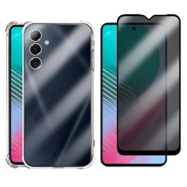 Imagem de Kit Capinha Anti Shock e Película Privacidade 3D Anti-Spy Compatível Samsung Galaxy M54