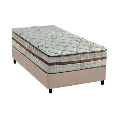 Imagem de Conjunto Box Solteiro: Colchão Molas D Angelis Anjos Ensacadas Classic + Base CRC Suede Clean (88x188)