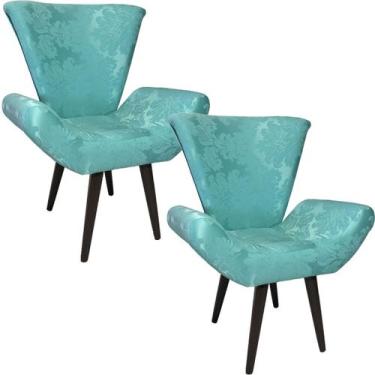 Imagem de Kit Duas Poltronas Decorativa Elegance 68 Tiffany - Sua Casa Decor