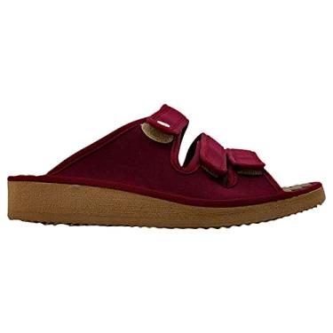 Imagem de Mule Ajustável Anabela para Esporão e Fascite Plantar Mundoflex - Vinho