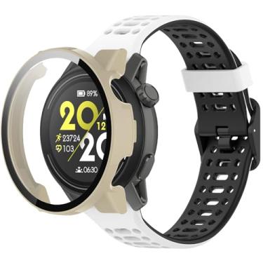 Imagem de QHBAMD Pulseiras de relógio compatíveis com COROS Pace 3, com capa de PC, macia, respirável, à prova d'água, esportiva, pulseira de silicone para Pace 3