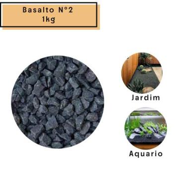 Imagem de 1kg Basalto Nº2 Substrato Pré Lavado - Aquario Aquarismo Jardinagem - 
