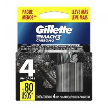 Imagem de Refil Para Barbeador Gillette Mach3 Carbono 4 Cargas - Procter & gambl
