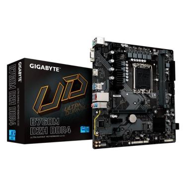 Imagem de Placa Mãe Gigabyte B760M D2H - (LGA 1700 DDR4 5333 O.C) - Chipset B760 - Slot M.2 - Micro ATX