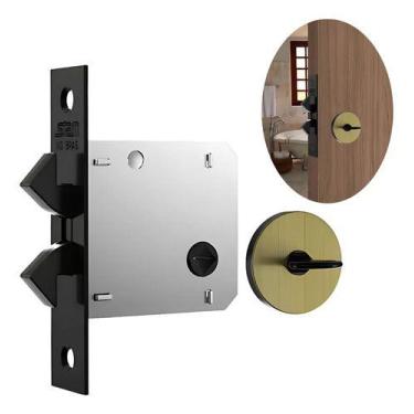 Imagem de Fechadura Bico Duplo Papagaio Porta De Correr Banheiro Ox Oxidado - fe