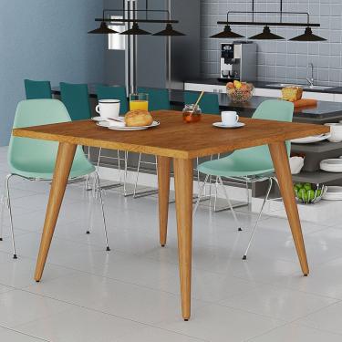 Imagem de Mesa 80x80 Elegante Com Pés Palito Para Salas de Jantar e Cozinhas em MDF