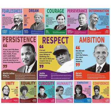 Imagem de Pôster Arosche Black History Month 14 peças 28x35 cm com adesivo