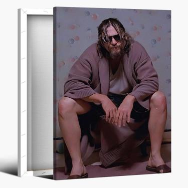 Imagem de Pôster de arte de parede de filme de banheiro The Big Lebowski Vintage 90s