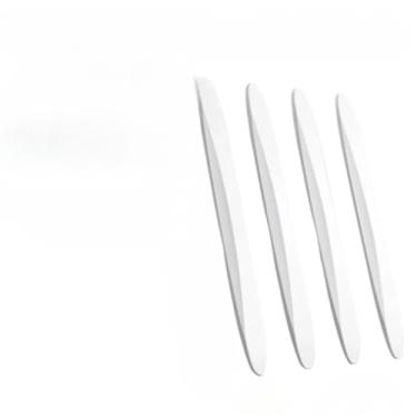 Imagem de Protetor de Porta Carro Silicone Anti Batida 4 Peças | Adesivo Amortecedor Anti Impacto Veicular Universal Automotivo (SILICONE PORTA M3 - BRANCO)