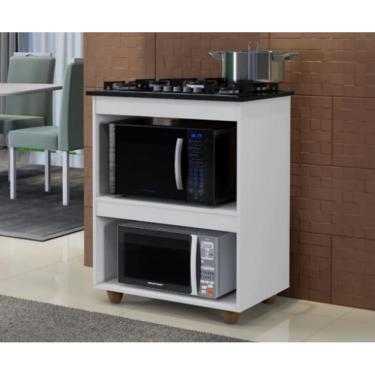 Imagem de Balcão Para Cooktop e Forno Turim Kaiki Móveis - Branco