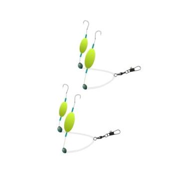 Imagem de UGPLM 2 peças Pompano Rigs para pesca de surfe em água salgada, equipamento resistente, fácil de usar, pesca de gato premium, prático com boias Pompano