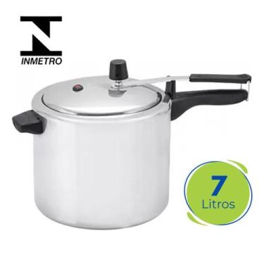 Imagem de Panela De Pressão Alumínio Polida 7 Litros Grande Panelux, 7L, Prata