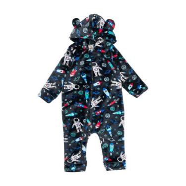 Imagem de Macacão Pelúcia Fleece Bebe Infantil Zíper Quentinho P/ Frio - AG Indu