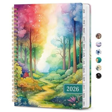Imagem de Agenda 2026 - Agenda estética semanal e mensal, janeiro de 2026 a dezembro de 2026, agenda de calendário encadernado em espiral, perfeita para escritório, casa, material escolar - A5 (16 cm x 21,6 cm