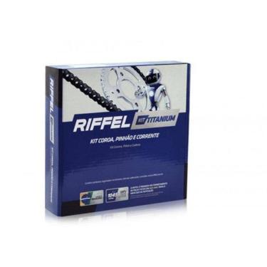 Imagem de Kit Relação Titan 150 Fan Cg Transmissão Riffel 1045 Fan150