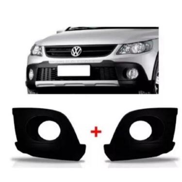 Imagem de Par Moldura Farol Milha Parachoque Vw Gol Rallye G5 2010/.