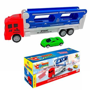 Imagem de Pista Caminhão Infantil Com Lançador E Carrinho Brinquedo De Corrida -