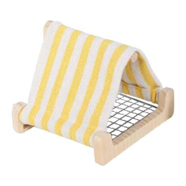 Imagem de Stgfyxgs Casa para de Pássaros, Cama para Periquitos, Rede, Brinquedo para Dormir, Cabana de Madeira Resistente, Mais Estável para Calopsitas, Periquitos, Amarelo