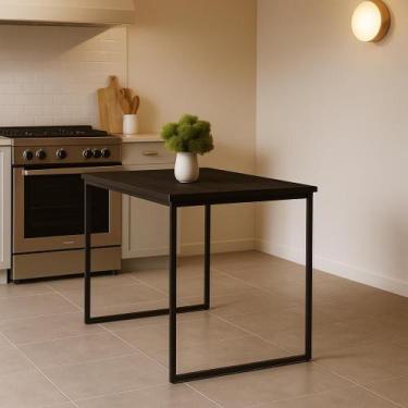 Imagem de Mesa de Jantar 80x80cm Moderna Industrial Design Compacto para 4 Lugar