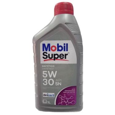 Imagem de Óleo Lubrificante do Motor Mobil Super 5W30 API SN Sintético Diesel De