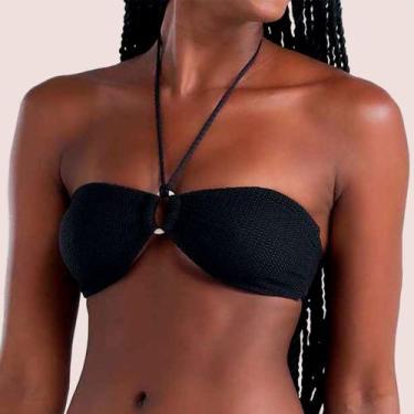 Imagem de Biquini sem alça Feminino Confortável She, Preto, GG